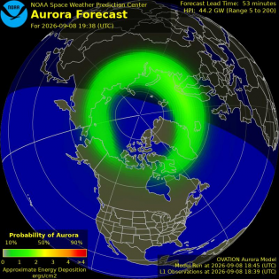 Current Northern hemispheric power input map